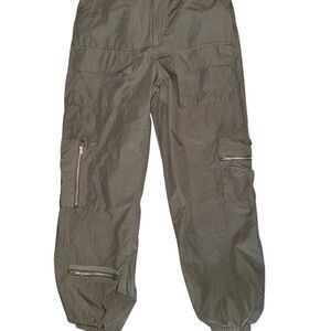 Harper & Ivy Womens Parachute Cargo Pants Tan M Military A1